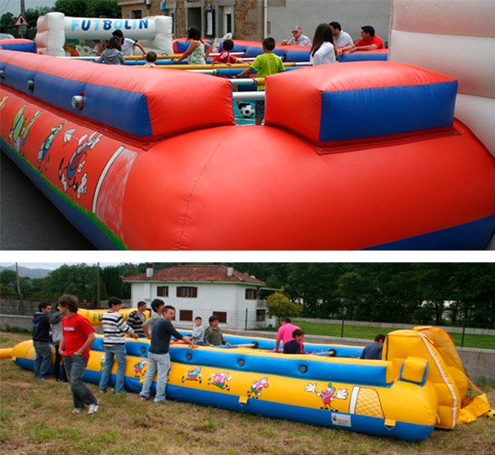 Hinchable Futbolín Humano